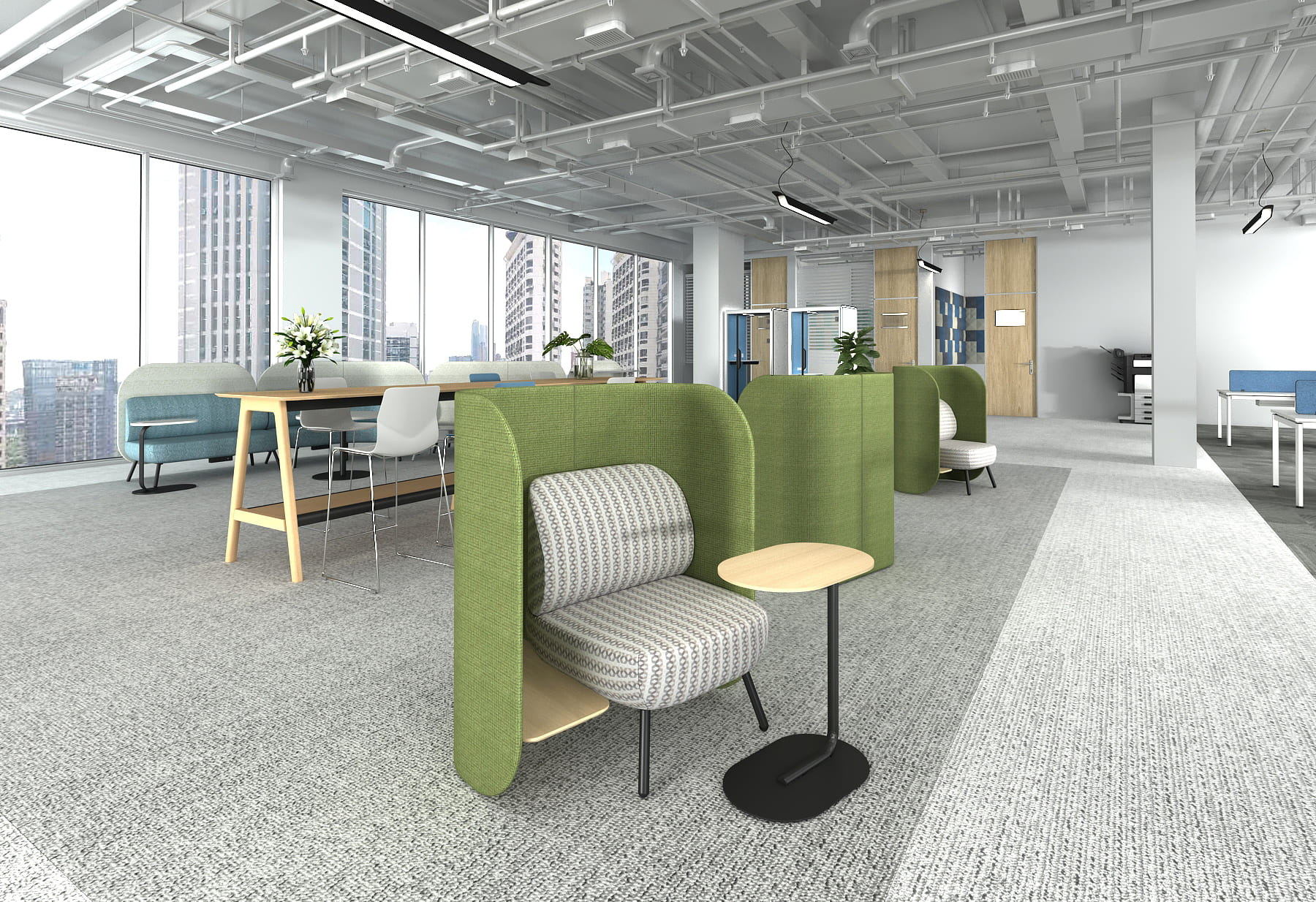Semi-Private Spaces for Open Offices